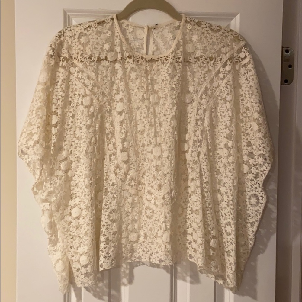 Zara Off White Lace Top